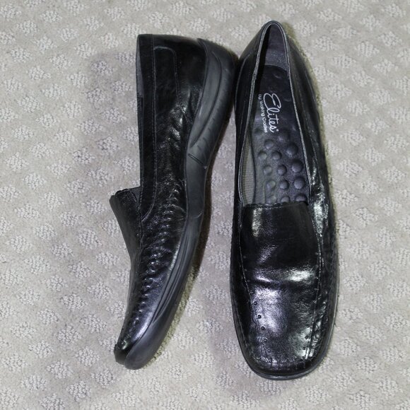 Walking Cradles Destiny Black Bumpy Loafers Women's 11 Narrow - Picture 1 of 6